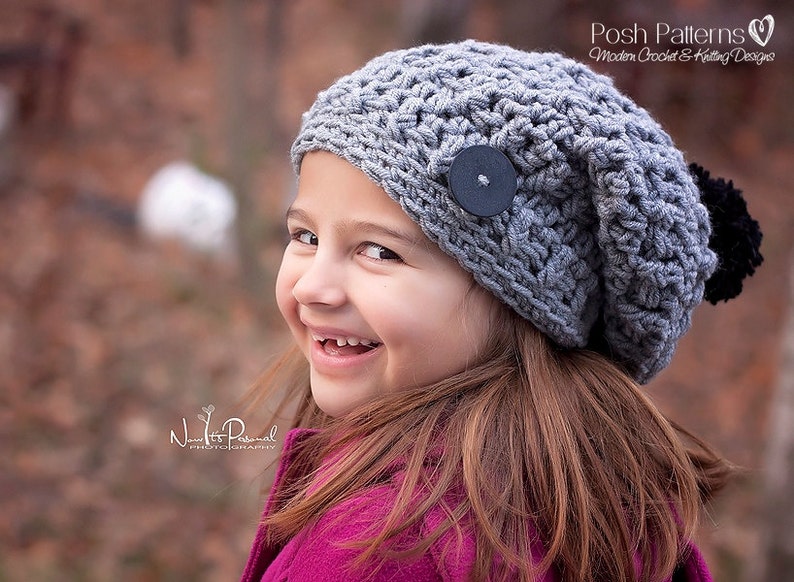 Crochet Patterns Slouchy Hat Crochet Pattern Crochet Hat Pattern Crochet Patterns for Babies Baby Toddler Child Adult Sizes PDF 207 image 2