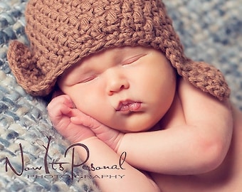 Crochet Earflap Hat Pattern – Baby Photo Prop (PDF Pattern)
