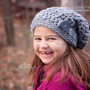 Häkelanleitung - Häkelanleitung Mütze - Häkelanleitung Baby - Slouchy Mütze Häkelanleitung - Instant Download Pattern - 4 Größen - PDF 207