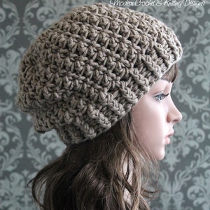 Crochet PATTERN - Slouch Hat Crochet Pattern - Crochet Hat Pattern - Crochet Pattern Women - Baby, Toddler, Child, Women Sizes - PDF 298