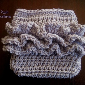 Crochet PATTERN Ruffle Bottom Diaper Cover Pattern Soaker Pattern Includes 3 Sizes Photo Prop Pattern PDF 306 image 3