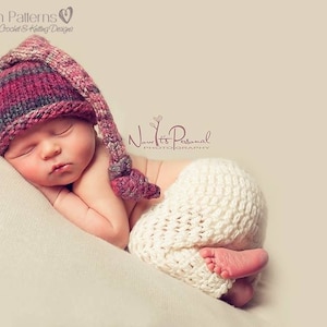 Knitting PATTERN - Top Knot Stocking Hat - Knitting Patterns for Babies - Knit Hat Pattern - Includes 4 Sizes Newborn to 2T - PDF 206