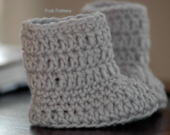 Crochet PATTERN - Baby Boots Crochet Pattern - Baby Shoes Pattern - Baby Booties Crochet Pattern - 2 Sizes - Photo Prop Pattern - PDF 258