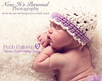 Crochet Beanie Hat Pattern – Shell Stitch, All Sizes (PDF Pattern)