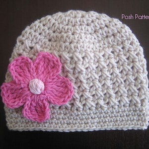 Crochet PATTERN - Crochet Hat Patterns - Baby Crochet Pattern - Crochet Pattern Hat - Includes Baby, Toddler, Kids, Adult Sizes - PDF 200