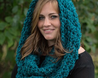 Crochet Pattern, Easy Cowl Crochet Pattern, Cowl Scarf Crochet Pattern, Crochet Scarf Pattern, Scarf Crochet Pattern, Instant Download 461
