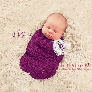 Crochet PATTERN - Crochet Tutorial - Crochet Cocoon Pattern - Baby Crochet Pattern - Photo Prop Crochet Pattern - Newborn Cocoon - PDF 365