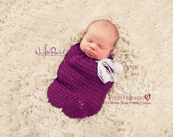 Crochet PATTERN - Crochet Tutorial - Crochet Cocoon Pattern - Baby Crochet Pattern - Photo Prop Crochet Pattern - Newborn Cocoon - PDF 365