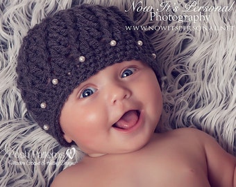 Easy Crochet PATTERN - Crochet Hat Pattern Spiral Shell Beanie - Includes Baby, Toddler, Child, Adult Sizes - Photo Prop Pattern - PDF 116