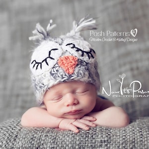 Crochet PATTERNS - Crochet Hat Pattern - Crochet Owl Hat Pattern - Crochet Patterns for boys - Baby, Toddler, Kids, Adult Sizes - PDF 109