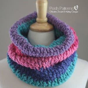 Easy Crochet Pattern - Crochet Cowl Pattern - Crochet Infinity Scarf Pattern - Crochet Pattern Scarf - Instant Digital Download Pattern