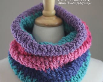 Crochet Pattern - Crochet Cowl Pattern - Crochet Infinity Scarf Pattern - Crochet Pattern Scarf - Instant Download - Caron Cakes - PDF 446