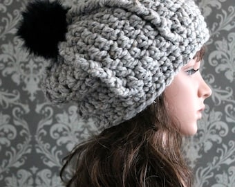 PATRÓN de Ganchillo - Patrón de Gorro de Ganchillo - Gorro Holgado - Patrón de Gorro de Ganchillo Voluminoso - Patrones de Ganchillo Mujer - Incluye Múltiples Tamaños - PDF 403