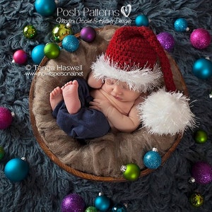 Crochet Santa Hat Pattern - Crochet PATTERN - Crochet Pattern Baby - Crochet Patterns - Includes Baby, Toddler, Kids, Adult Sizes - PDF 223