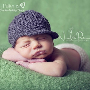 Crochet PATTERNS Crochet Hat Pattern Boy Hat Crochet Patterns Baby Newsboy Hat Includes Baby, Toddler, Child, Adult Sizes PDF 108 image 6