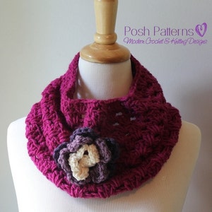 Crochet PATTERN - Crochet Cowl Pattern - Infinity Scarf Pattern - Crochet Patterns for Women - Crochet Pattern Infinity Scarf - PDF 269