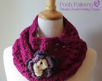 Crochet PATTERN - Crochet Cowl Pattern - Infinity Scarf Pattern - Crochet Patterns for Women - Crochet Pattern Infinity Scarf - PDF 269