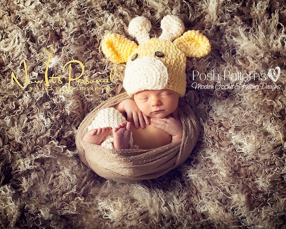 Crochet PATTERN Crochet Giraffe Hat 