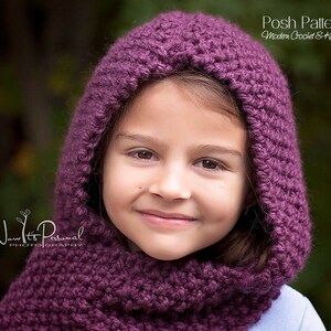 Knitting Pattern - Knit Hooded Cowl - Knitting Patterns - Knitting Pattern Hat - Hooded Scarf - Toddler, Child, Adult Sizes - PDF 128