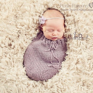 Knitting PATTERN - Sleep Sack Pattern - Snuggle Sack Pattern - Easy Knitting Pattern - Swaddle Sack Pattern - Newborn Pattern - PDF 356