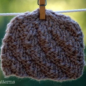 Knitting PATTERN - Spiral Knit Hat Pattern - Knitting Patterns for Babies - Includes Baby, Toddler, Child, Adult Sizes - PDF 278