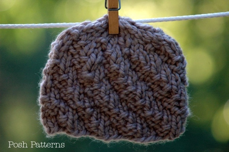 PATRÓN de tejer - Patrón de sombrero de punto en espiral - Patrones de tejido para hombres - Incluye tamaños de bebé, niño pequeño, niño y adulto - Accesorio fotográfico - PDF 278 imagen 2
