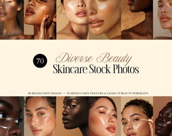 Diverse Beauty Portraits and Skincare Stock Photos | Glowing Skin Texture Images for Beauty Brands & Marketing