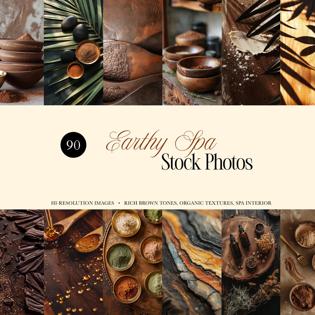 Spa Stock Photos Bundle | Earthy Wellness & Self Care Images | Organic ...