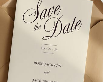 Save the Date Template | Editable Canva Wedding Announcement | Printable Digital Download