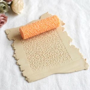Rouleau de texture en pâte polymère à imprimé léopard, outil de motif peau de bête, tampon de texture de chat sauvage