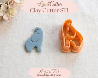 Baby Shower, Nursery Theme Elephant Clay Cutter STL (Digital File)
