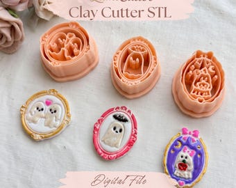 Ghost Cameo Polymer Clay Cutter Set STL (digitaal bestand)