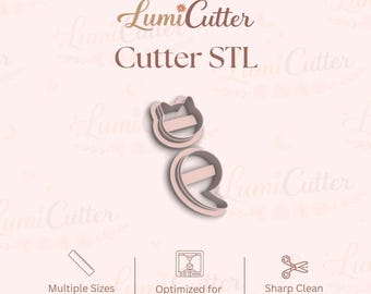 Cat Comma Tail Polymer Clay Cutter STL (Digital File)