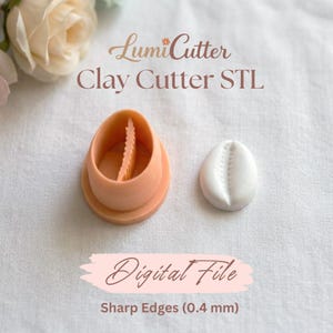 Wykrawacz do gliny polimerowej Cowrie Shell STL (plik cyfrowy)