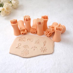 Aztec Clay Stamp Set | Tribal Pottery & Jewelry Texture Tool