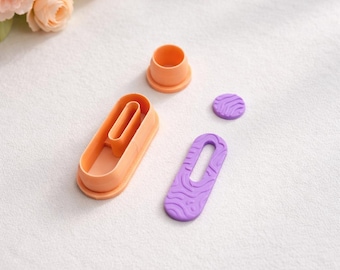 Holle ovale uitstekers voor polymeerklei, moderne geometrische uitstekers voor hangende oorbellen
