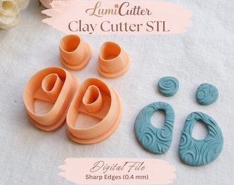 Organic Geometric Polymer Clay Cutter Set STL (Digital File)