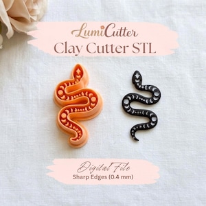 Moon Phases Snake Clay Cutter STL (Digital File)