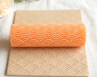 Seigaiha Wave Polymer Clay Texture Roller, Japanese Pattern Stamp, Oriental Tool