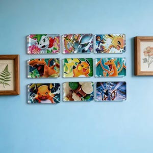 Spot goods Pokémon TCG-kort akrylmagnetisk kylskåpsmagnet DIY-set