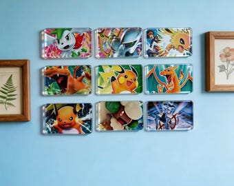 Spot goods Pokémon TCG-kort akrylmagnetisk kylskåpsmagnet DIY-set