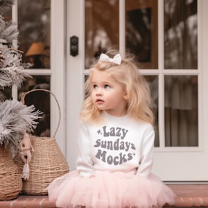 Kids White Sweatshirt Mockup - Mockup of Toddler Sweatshirt - Christmas Pullover Mockup - Baby Sweatshirt Mockup White  Rabbit Skins 3317