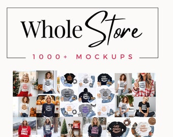 Whole Shop Mockup Bundle - Entire Store Mockups - Whole Store Mockups - Gildan 18000 Mockup Bundle - Womens Mockups - Whole Store Sale