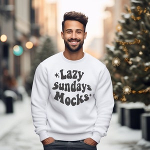 MALE MODEL MOCKUP, holiday Christmas modeled sweatshirt mockup, Gildan 18000