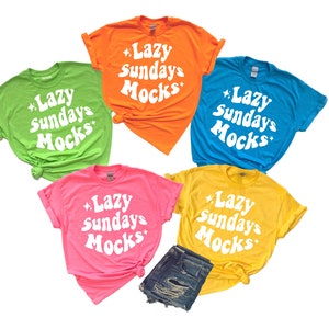 Neon shirt group mock up, Neon t-shirt flatlay, rainbow, Gildan t shirt flatlay, Summer Tshirt group mockup, bright color flatlay mock up