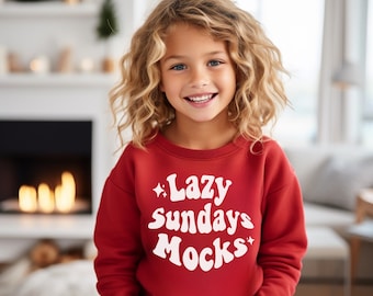 Red Sweatshirt Mockup, kids sweatshirt mockups, Christmas child mock up