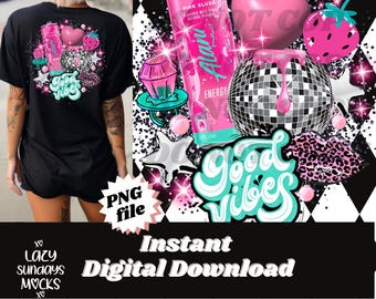 Drink collage PNG - girly - trending - viral - collage design - sublimation