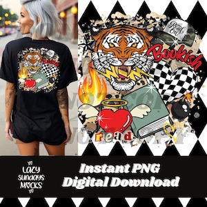 Grunge Bookish PNG - trendy book collage - grungy - book lover - collage design - sublimation