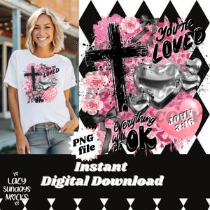 Christian collage PNG - trendy - girly - viral - collage design - sublimation