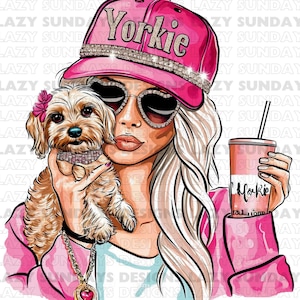 Yorkie Mom - Dog Mom PNG Design - Sublimation - Clipart - Digital Download - Print On Demand Design - Yorkie Mama Clipart - Printable Design